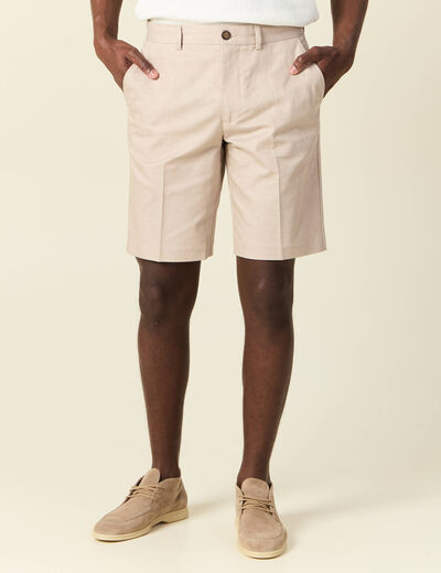 Bermuda droit gris homme