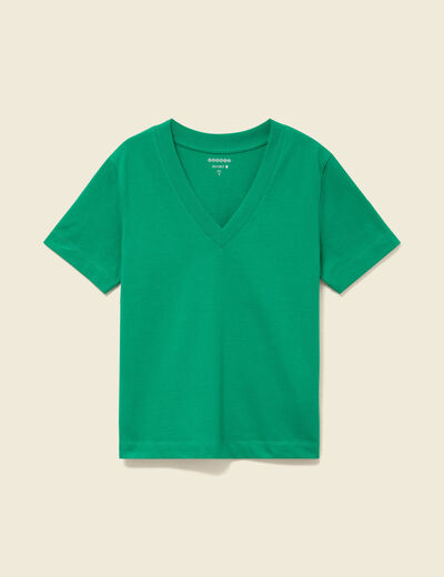 T-shirt manches courtes vert femme
