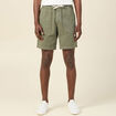 Bermuda droit à coulisse vert kaki homme