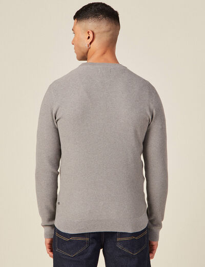 Pull éco-responsable gris homme