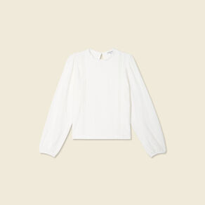 T-shirt manches longues ecru femme