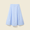 Jupe en coton taille standard bleu femme