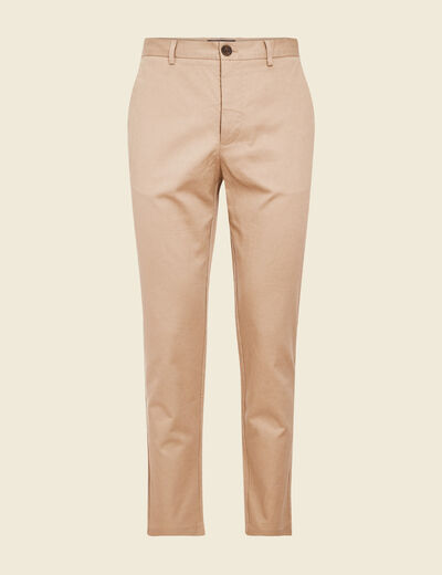 Pantalon chino cropped beige homme
