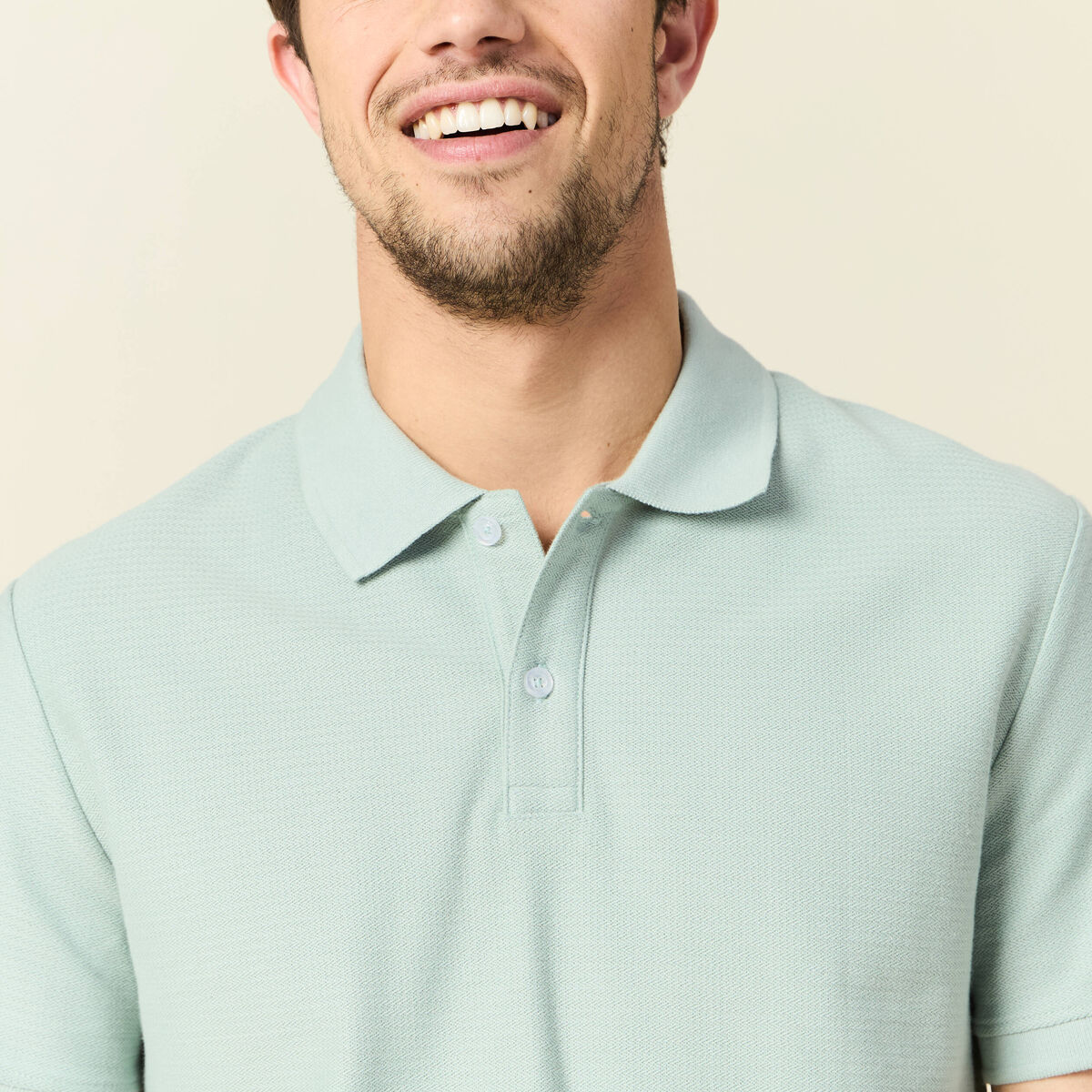 Polo manches courtes vert clair homme