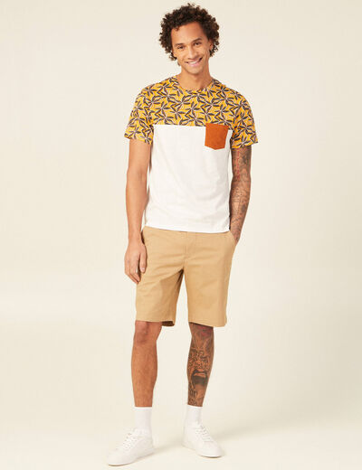 T-shirt manches courtes jaune homme