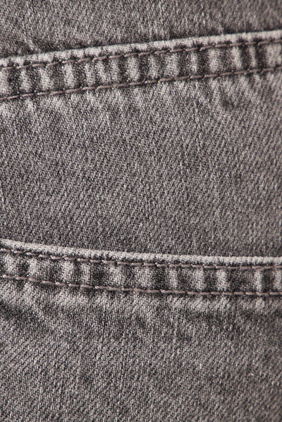 Jeans slouchy ceinturé denim snow gris femme