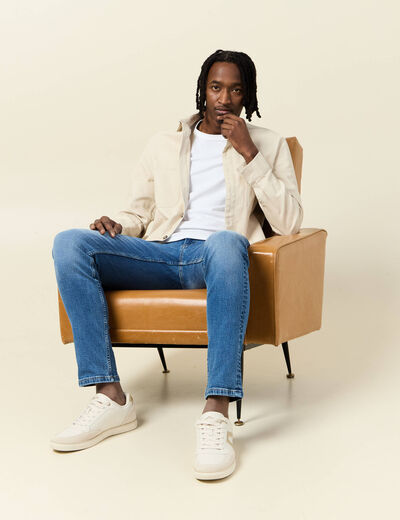 Jeans slim longueur 32 denim stone homme