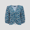 Blouse éco-responsable bleu canard femme