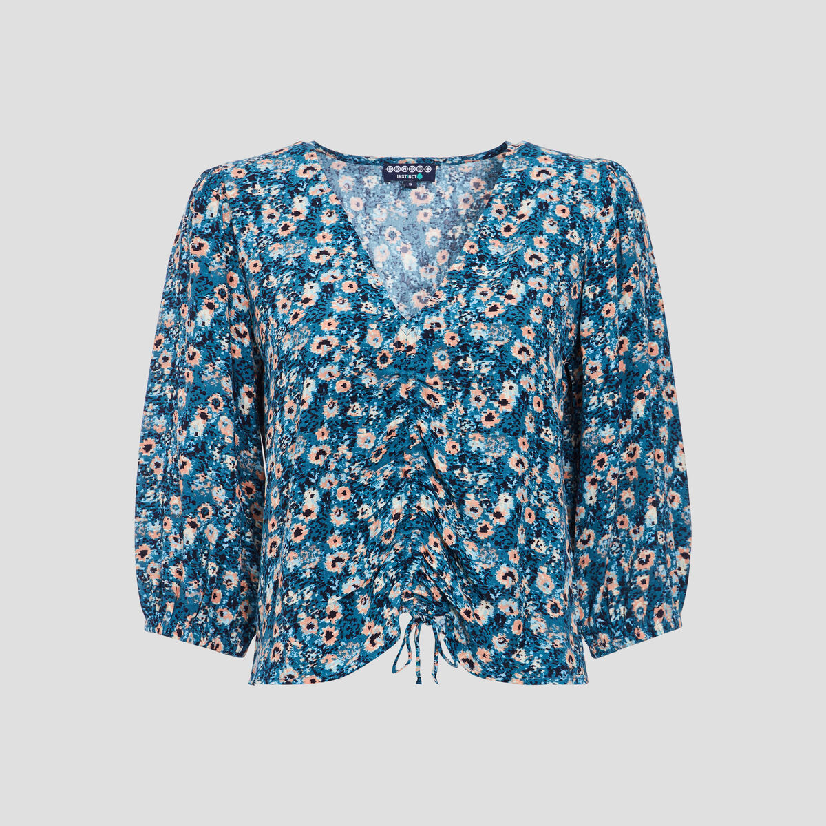 Blouse éco-responsable bleu canard femme
