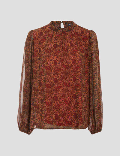 Blouse manches longues noir femme