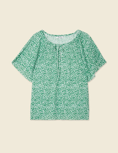 T-shirt manches courtes vert femme