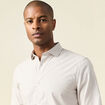 Chemise manches longues beige homme
