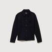Surchemise manches longues col am&eacute;ricain noir homme