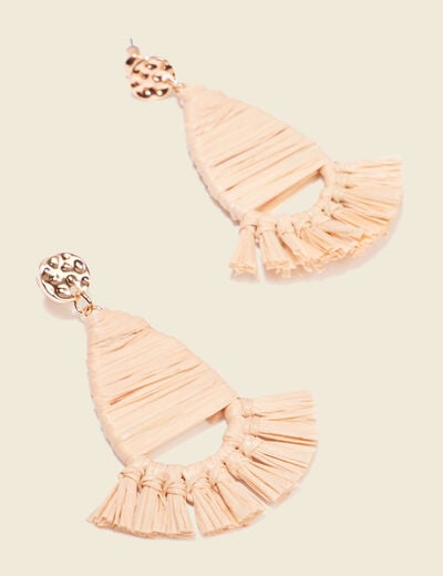 Boucles d'oreilles pendantes sable femme