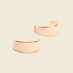 Boucles d'oreilles créoles ecru femme