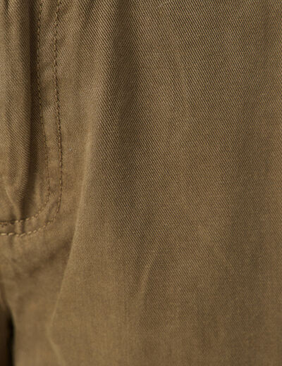 Pantalon éco-responsable vert kaki femme