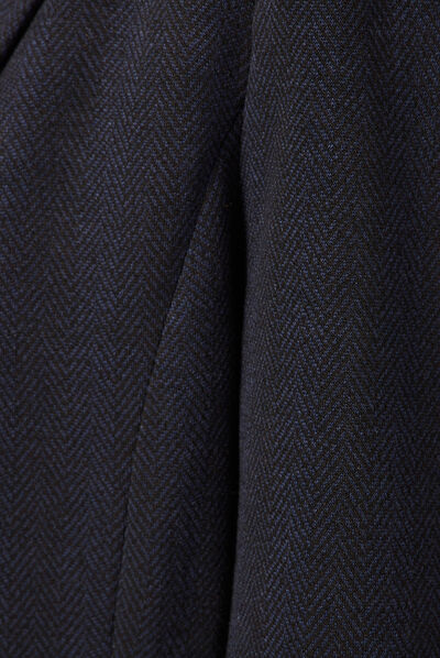 Veste blazer droite bleu marine femme