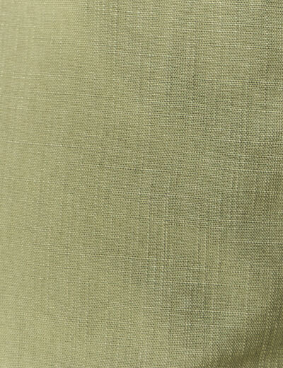 Pantalon droit à coulisse vert kaki femme