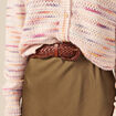 Ceinture tressée marron femme