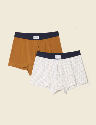 Lot 2 boxers marron homme
