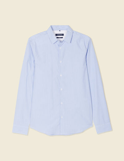 Chemise manches longues bleu foncé homme