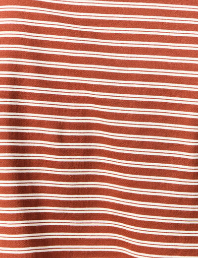 T-shirt manches courtes marron cognac homme