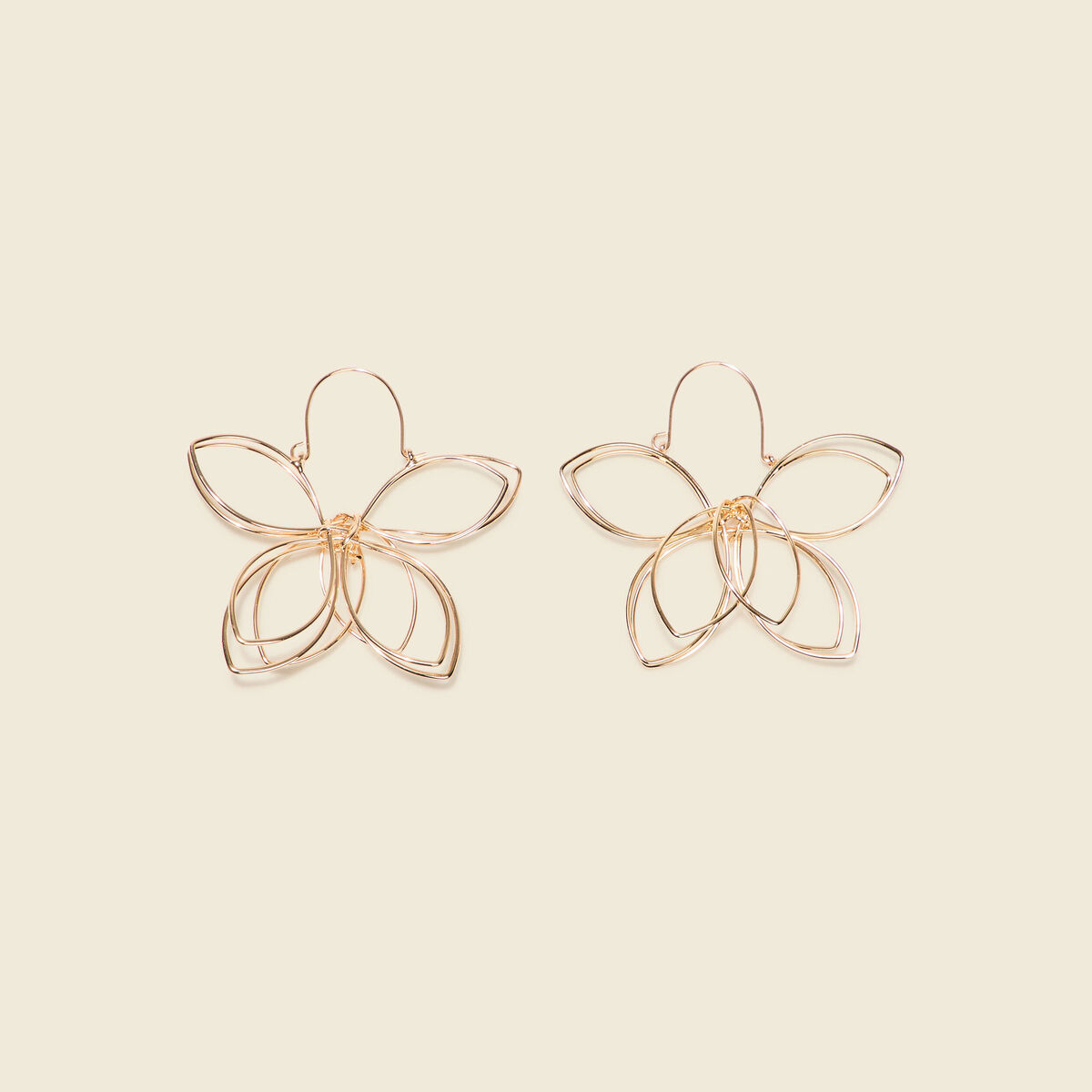 Boucles d'oreilles créoles couleur or femme