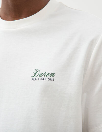 T-shirt en coton ecru homme