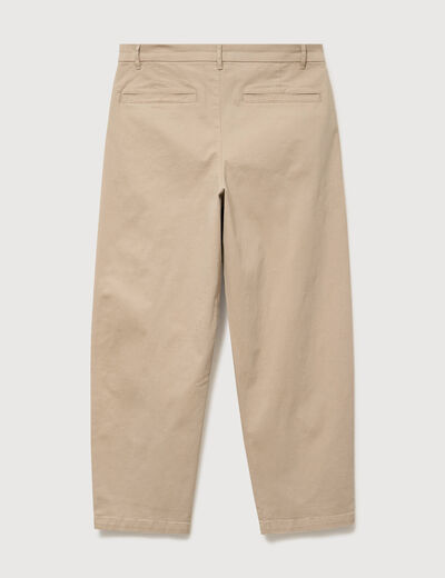 Pantalon coupe large beige homme
