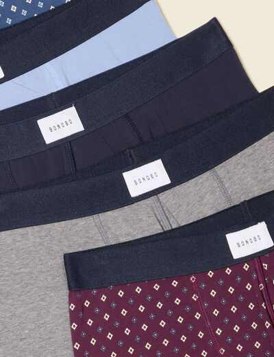 Lot 5 boxers bleu marine homme