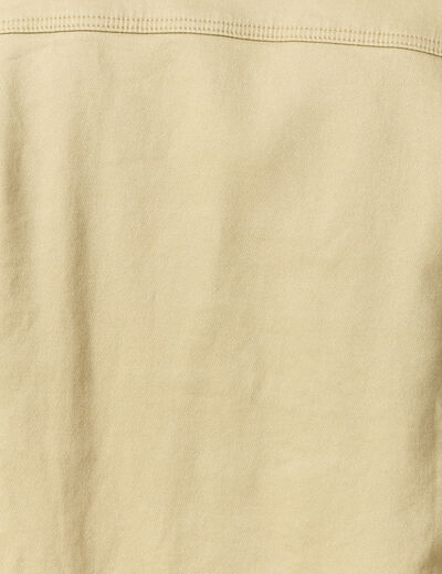 Surchemise manches longues beige fonce homme