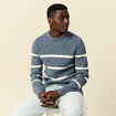 Pull manches longues bleu marine homme