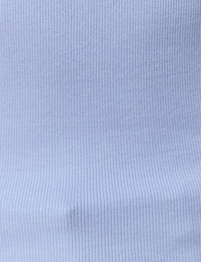 Débardeur ajusté court dentelle bleu gris femme