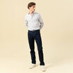 Chemise manches longues gris fonc&eacute; homme