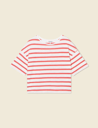 T-shirt manches courtes ecru femme