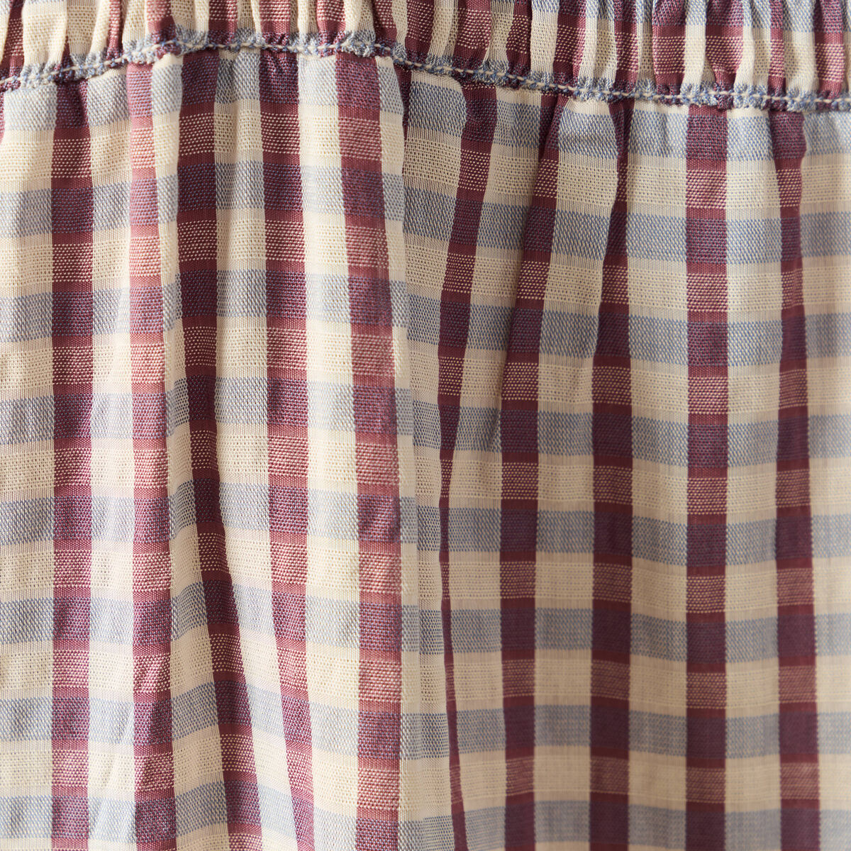 Chemise manches longues col montant marron cognac femme