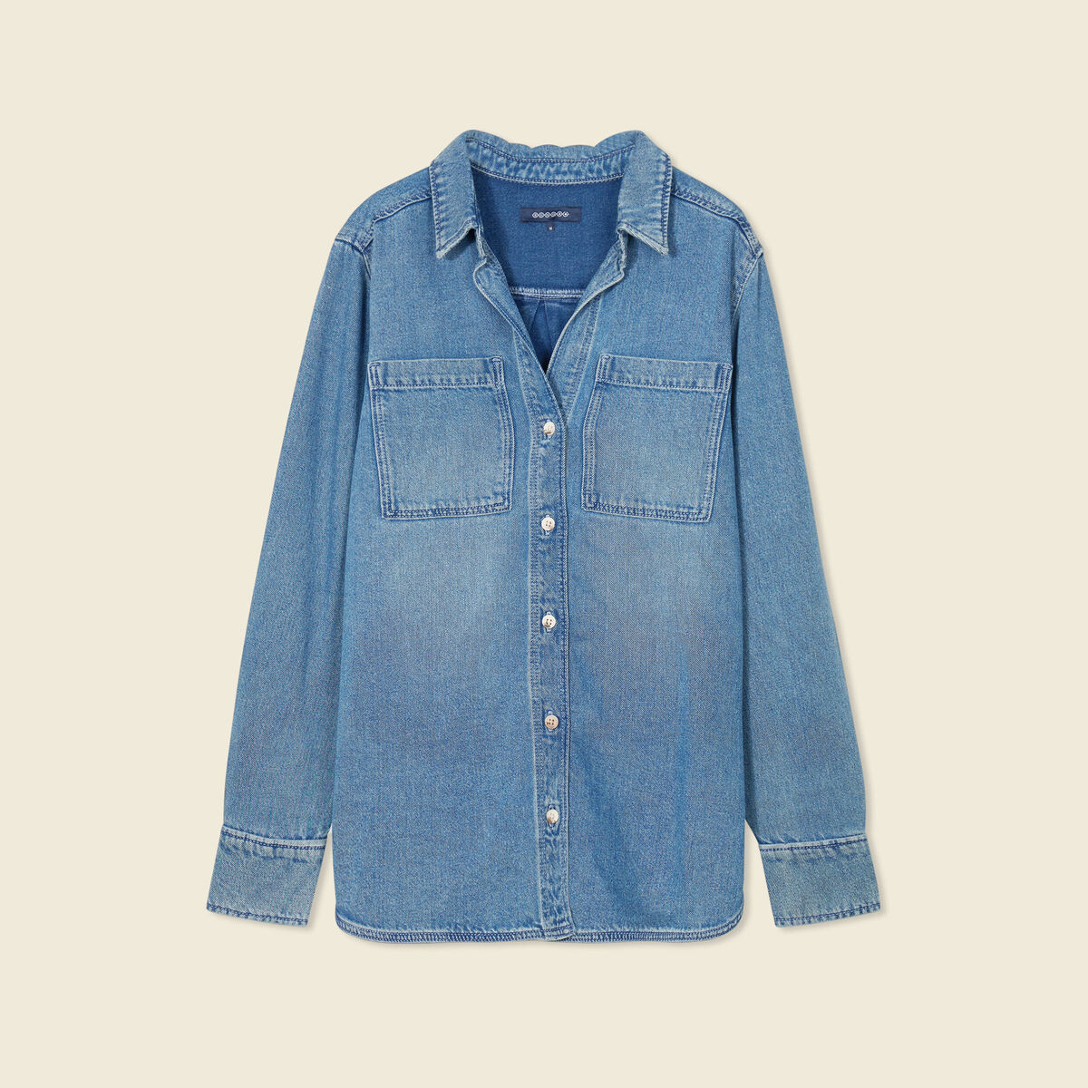 Surchemise en jean denim used femme