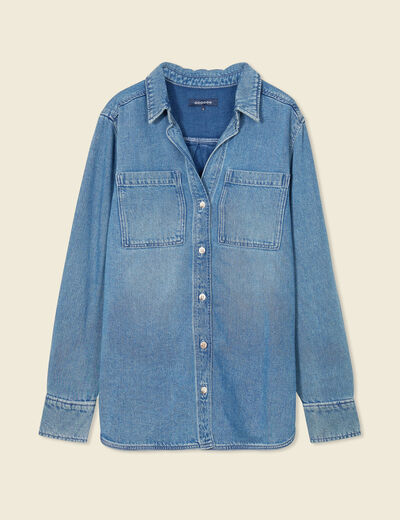 Surchemise en jean denim used femme