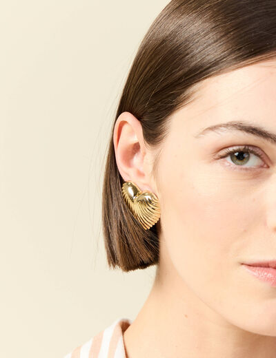 Boucles d'oreilles couleur or femme