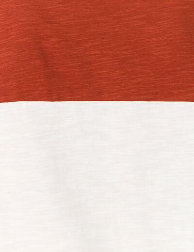 T-shirt en coton manches courtes ecru homme
