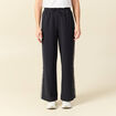 Pantalon taille haute bleu marine femme