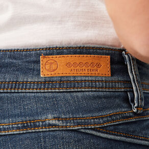 Jeans regular 7/8ème denim stone femme