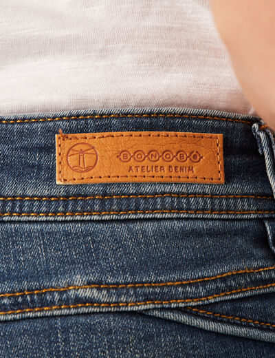 Jeans regular 7/8ème denim stone femme