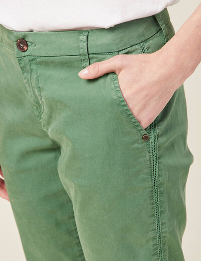 Pantalon chino Instinct vert femme