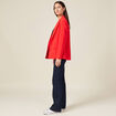 Veste esprit blazer cintrée rouge foncé femme