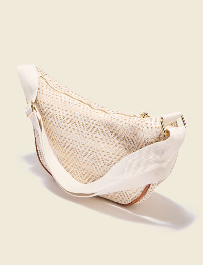 Sac demi-lune sable femme
