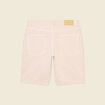 Bermuda droit en jean rose homme