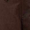 Pantalon large taille haute fluide marron fonc&eacute; femme