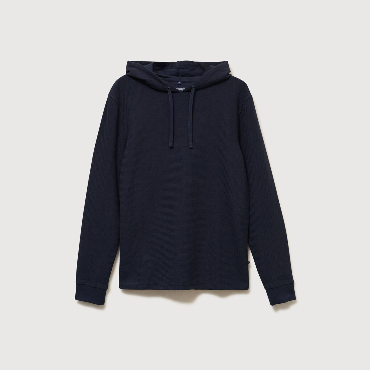 T-shirt &agrave; capuche bleu marine homme