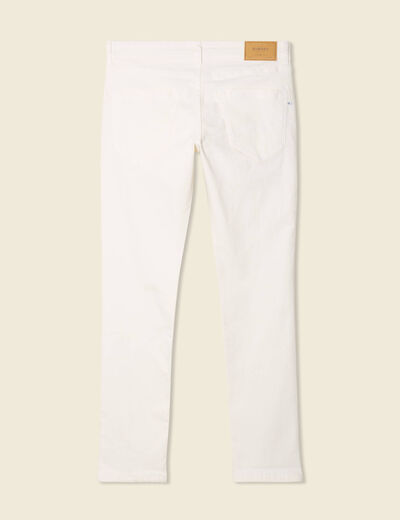 Jeans slim longueur 32 denim blanc homme